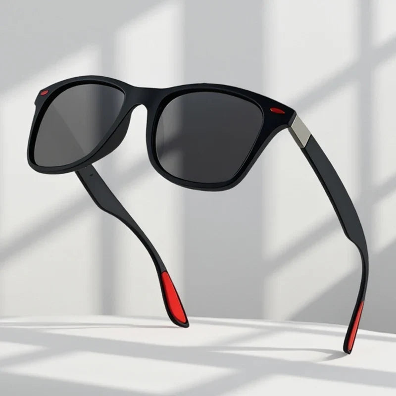 Hot Sale Polarized Sunglasses Men Women Classic Square Plastic Driving Sun Glasses Male Fashion Black Travelling Shades UV400