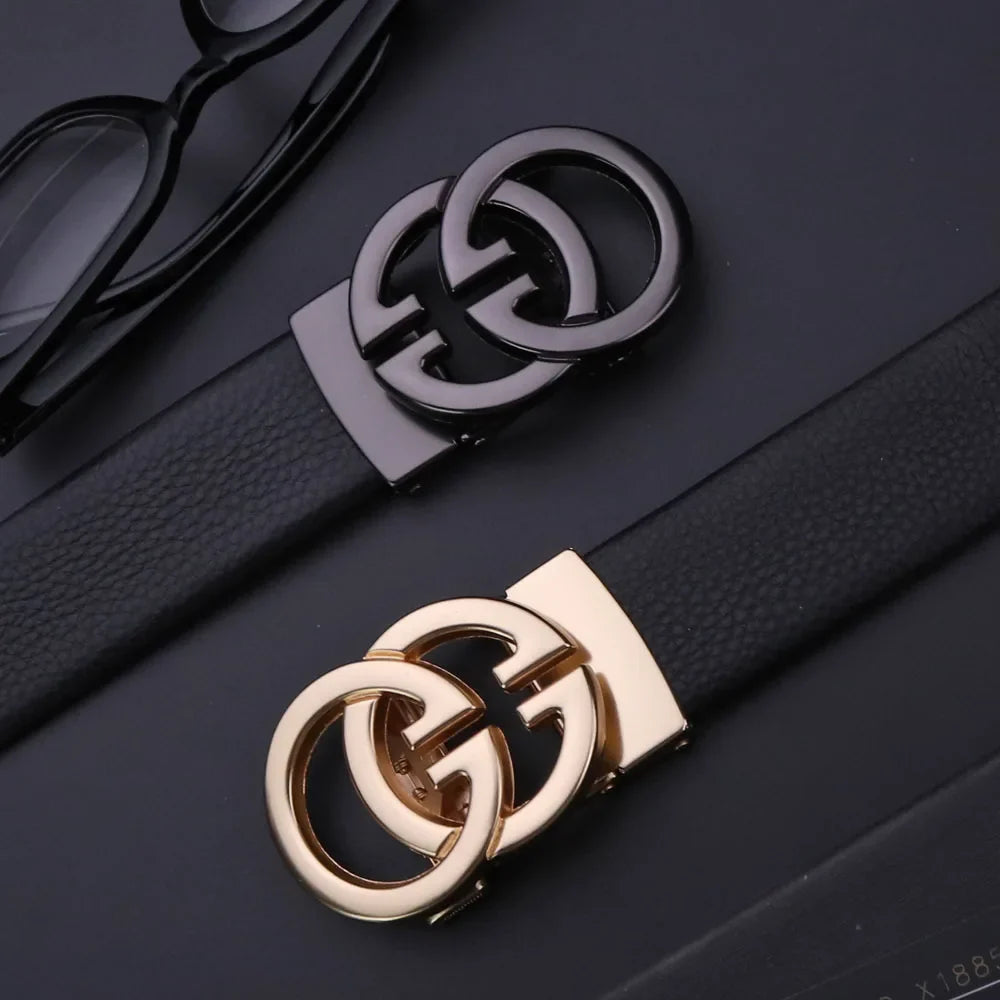 Luxury Brand Famous Genuine Leather Male Belts Business Men Belts for Pants Jeans Strap High Quality Designers Double G Buckle