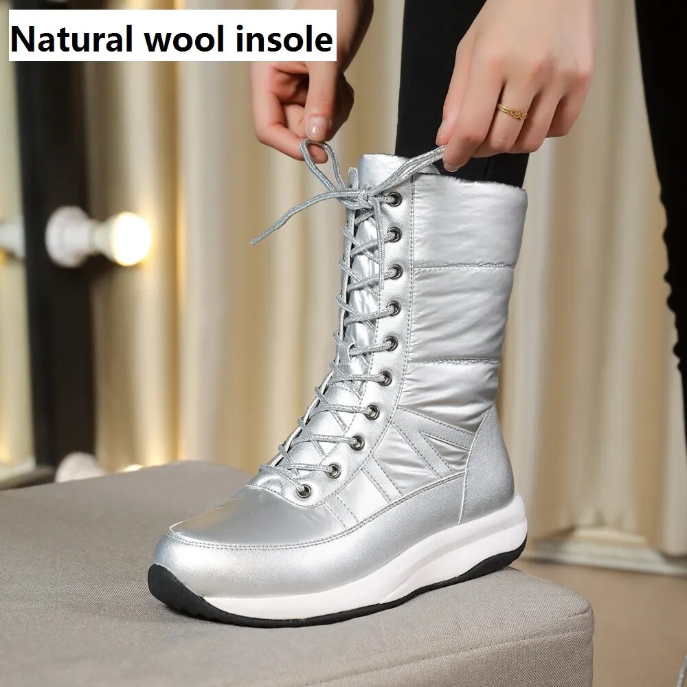 Fashion Women Winter Ankle Boots Waterproof Non Slip Footwear Ladies Snow Boots
