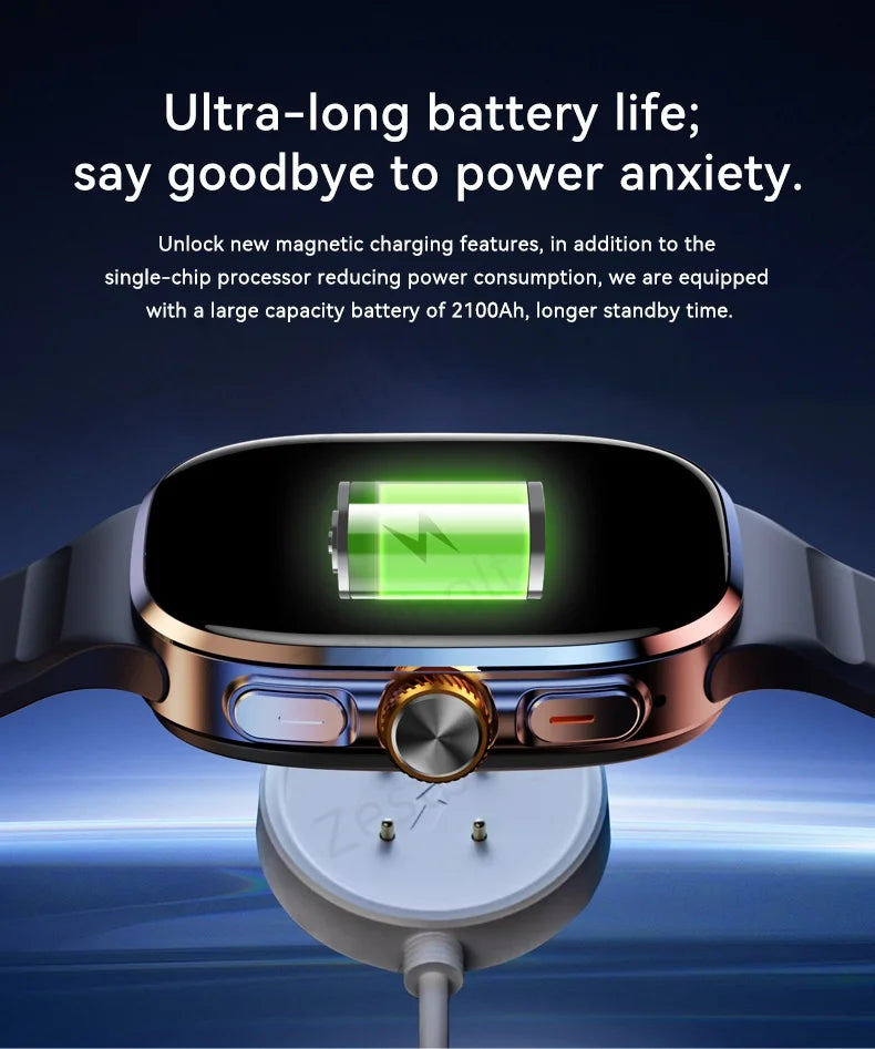 M99 Smartwatch 2.4inch Larger Amoled Screen 12 Panel Menu Smart Watch With 190° Rotating Camera 2100Mah Battery Android 10.0 OS