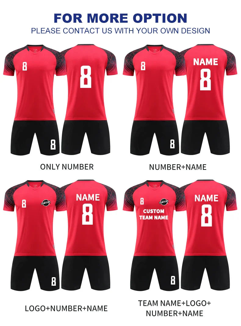 High Quality Men Football Jerseys Wholesale Soccer Clothes Sets Club Team Training Football Uniforms Adult Soccer Jersey D8862