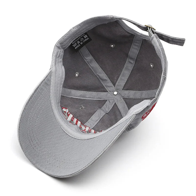 Embroidered Baseball Cap For Women Men New Spring Summer Solid Sunhat Retro Washable Sport Snapback Caps Hip Hop Fishing Hat
