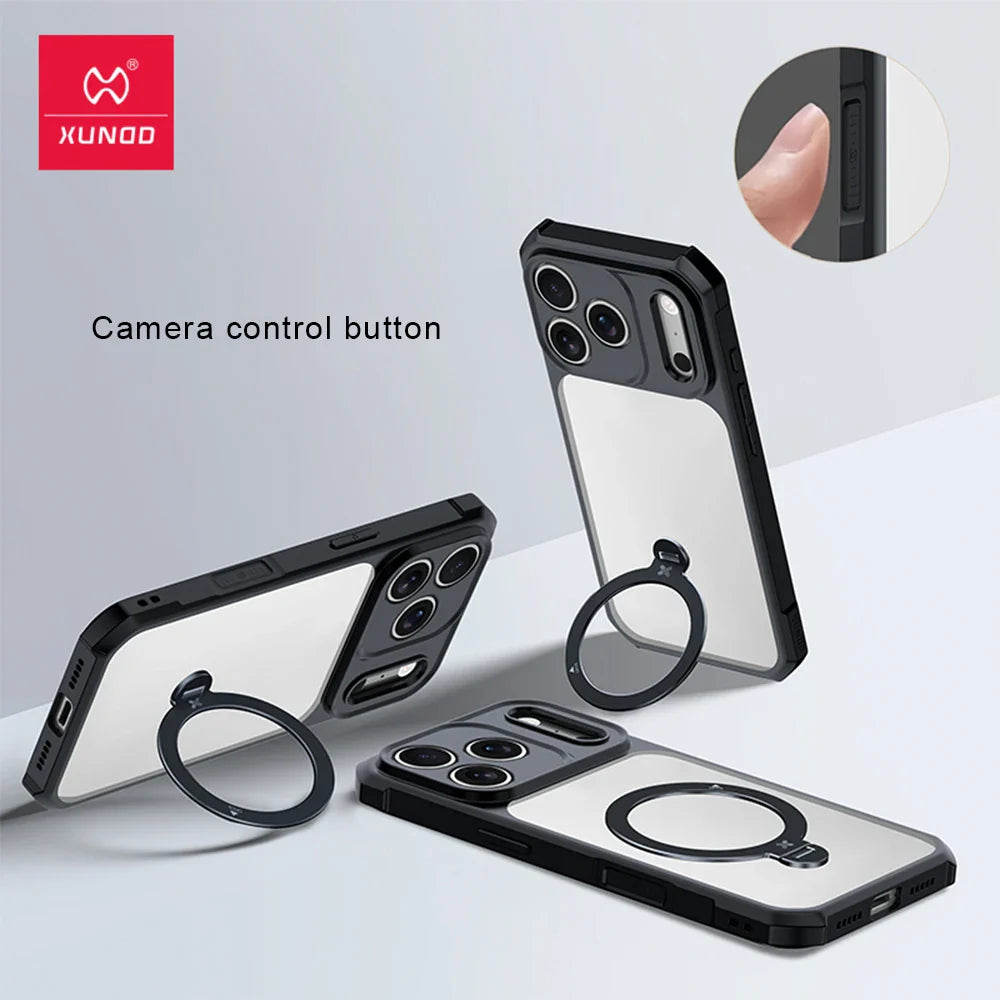 iPhone 17 Pro Max 17 Pro Magnetic Case,Airbag Shockproof Acrylic & TPU Cover,Anti-fingerprint,Camera Control Button Case