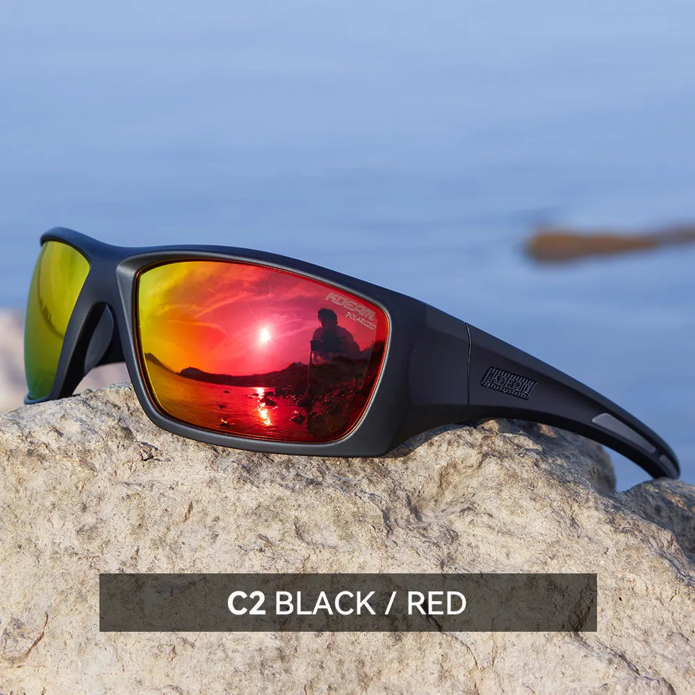 KDEAM Outdoor Sports Polarized Sunglasses Men's Fishing TR90 Frame UV Protection Lens Shield Sun Glasses Women Eyewear with Box