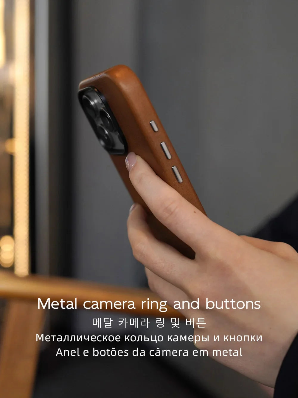 Magnetic Genuine Leather Case for iPhone 17 16 Pro Max 15 14 Compatible with MagSafe Nature Cowhide Retro Phone Cover