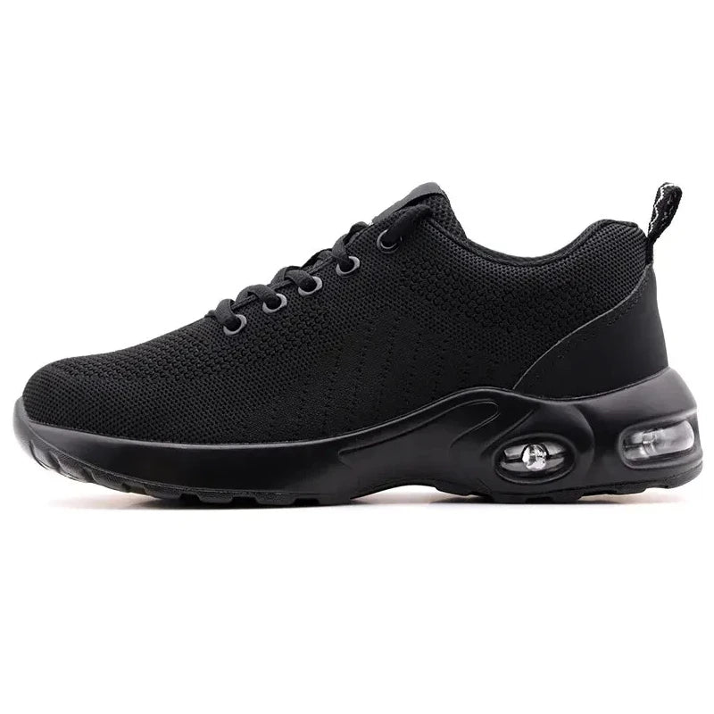 Air Cushion Work Safety Shoes For Men Women Breathable Work Sneakers Steel Toe Shoes Anti-puncture Safety Protective Shoe