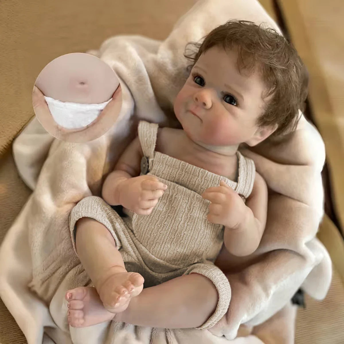 JOYORA 50CM Vinyl Realistic Baby Girl Doll Skin Visible Vein Newborn Size Doll Fashion Rebirth Doll Silicone Doll Easter Gift To