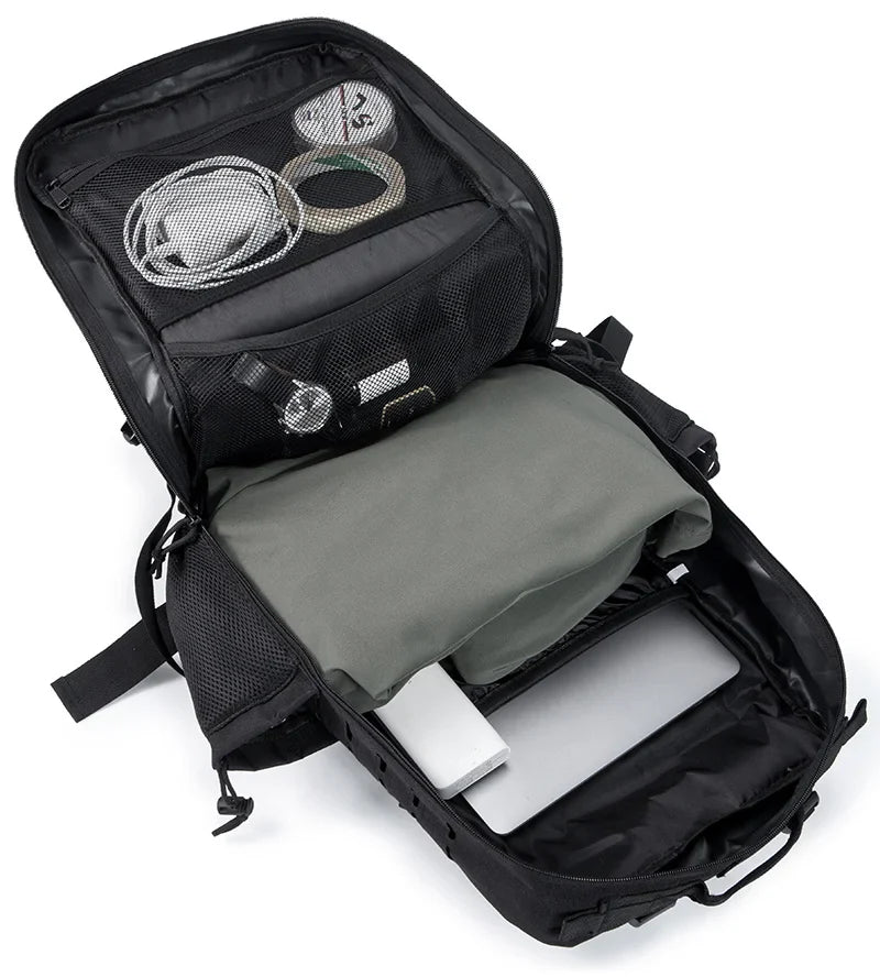 45L Tactical Backpack survival Bag Hunting MOLLE Backpack GYM For Men EDC Outdoor Hiking Rucksack Witch Bottle Holder