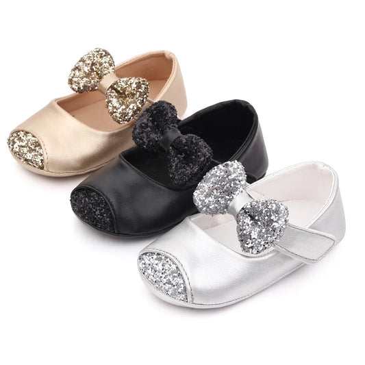 Baby Girl Shoes Cute Princess Bowknot Soft PU Mary Jane Shoes Anti-slip Sole Spring Summer Sandal for 0-6-12m Baby Girl