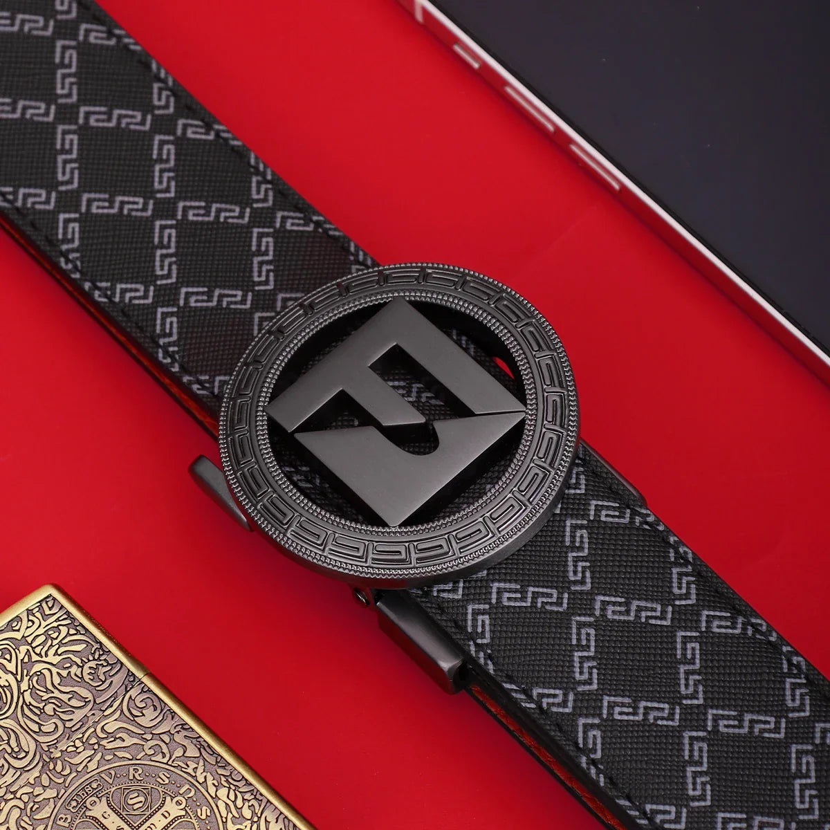 Men's PU Leather Belt with Alloy Buckle, Fashion Casual Business Accessory, Perfect Gift for Boyfriend Husband Father