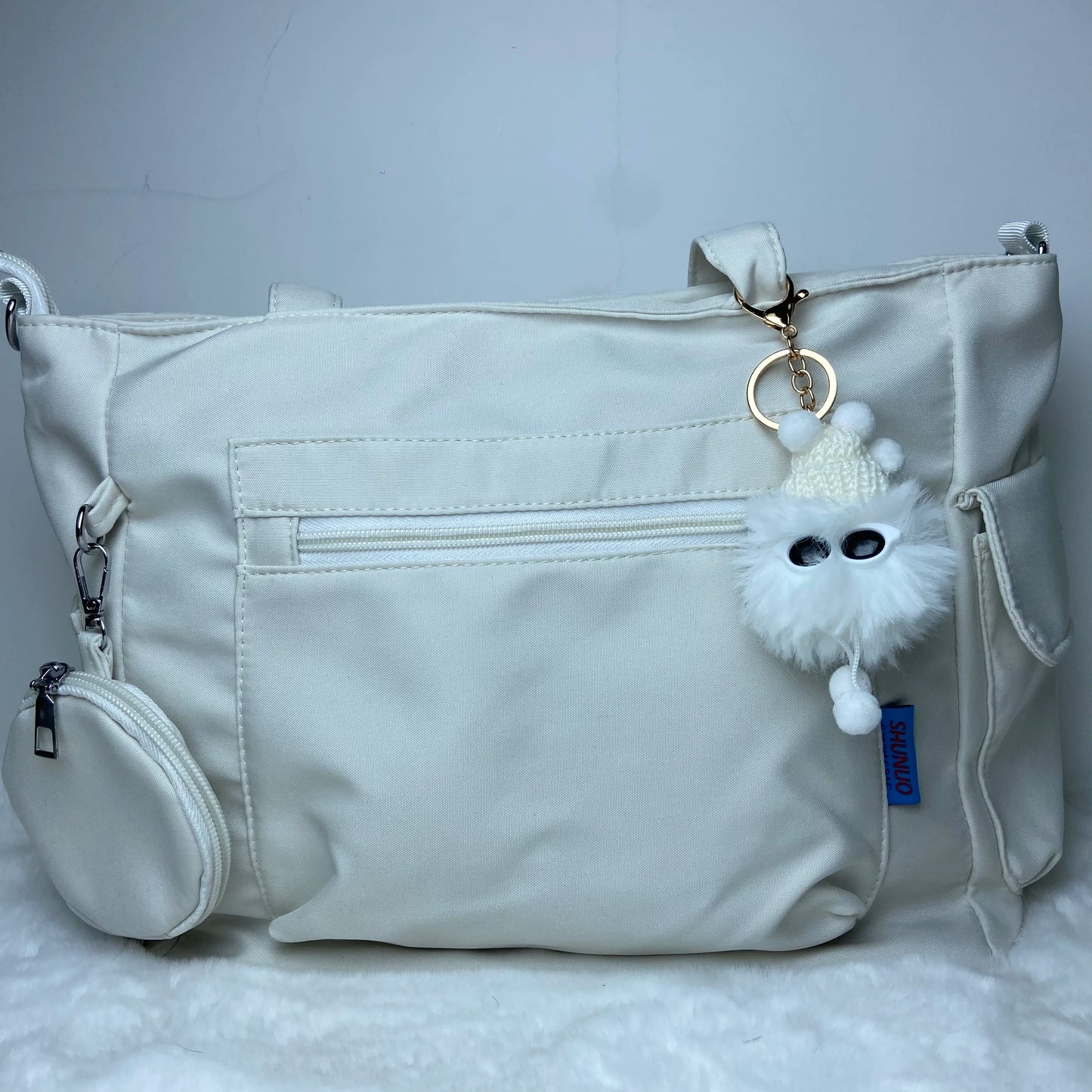 Simplicity Oxford Canvas Composite Shoulder Bag Solid Color Versatile Lazy Style
