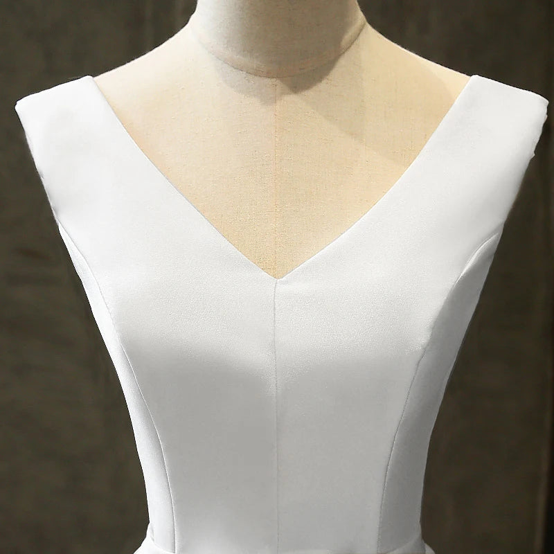 Homecoming Dresses: Midi Bride Dress Elegant Prom Evening Dress