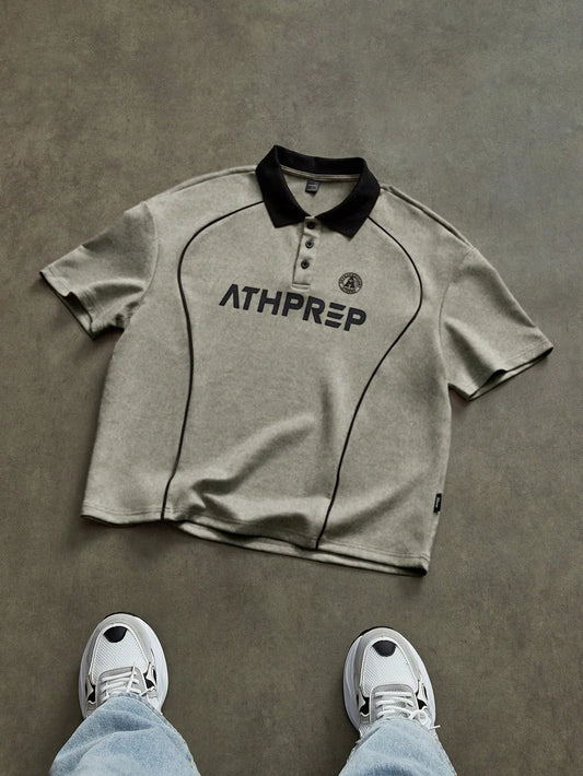 The new men's short-sleeved POLO shirt for summer 2025 is casual fashionable and soft with 3D letter pattern printing