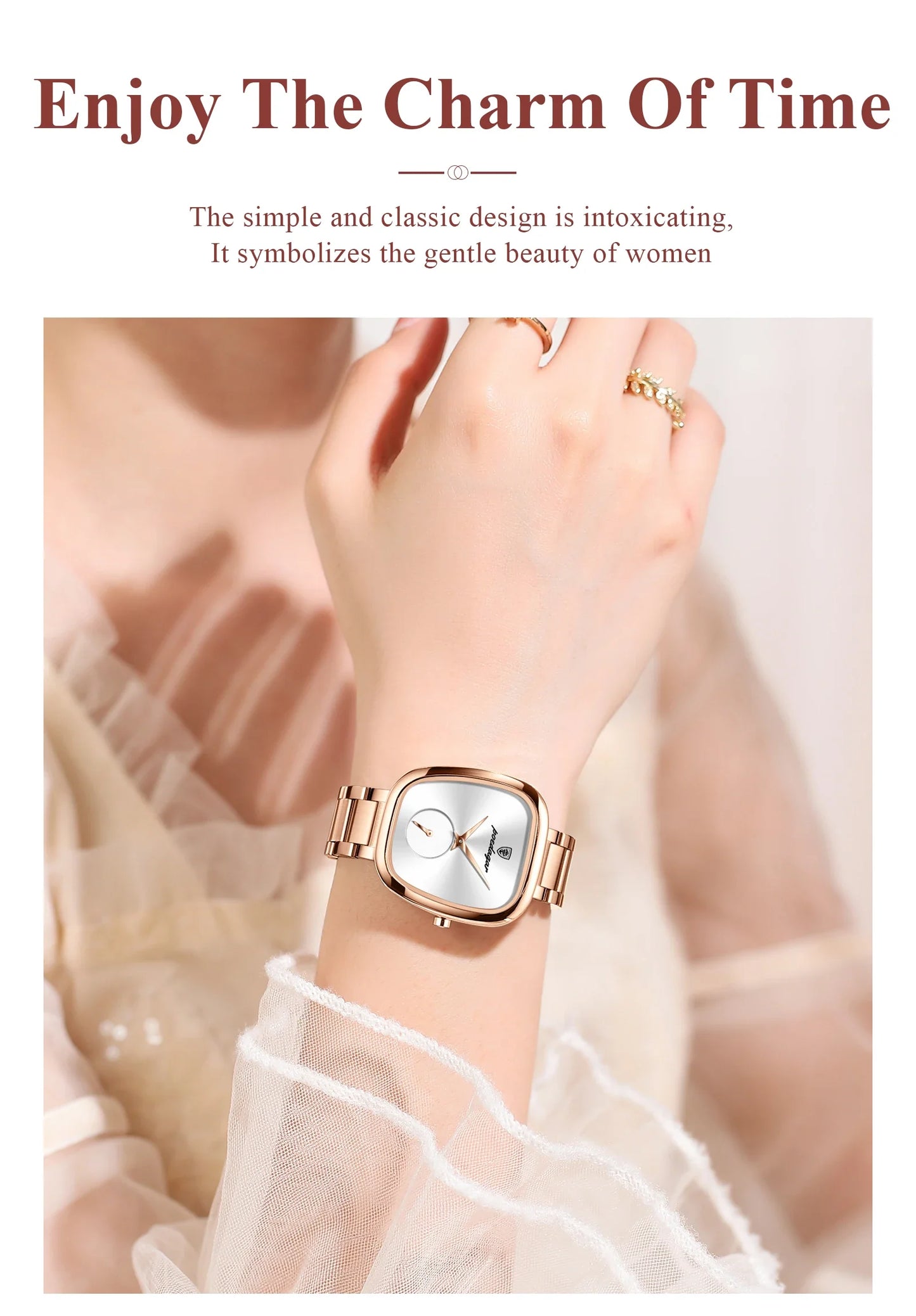 POEDAGAR Elegant Luxury Watch For Woman Waterproof Stainless Steel Women's Quartz Watches Simple High Quality Ladies Wristwatch