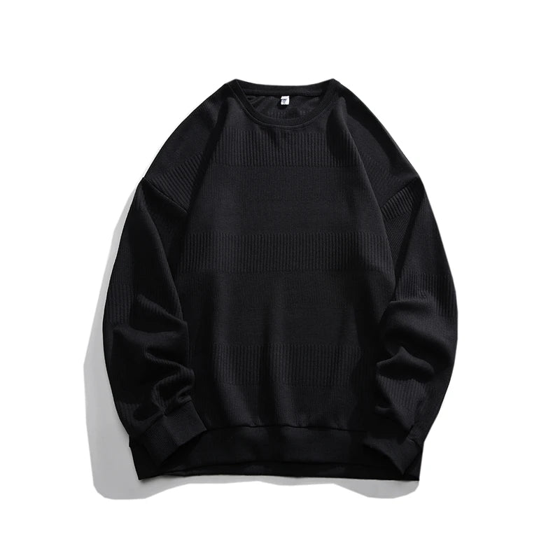 Hoodies Jacquard Sweatshirt Mens White Pullover Streetwear Casual Fashion Clothes
