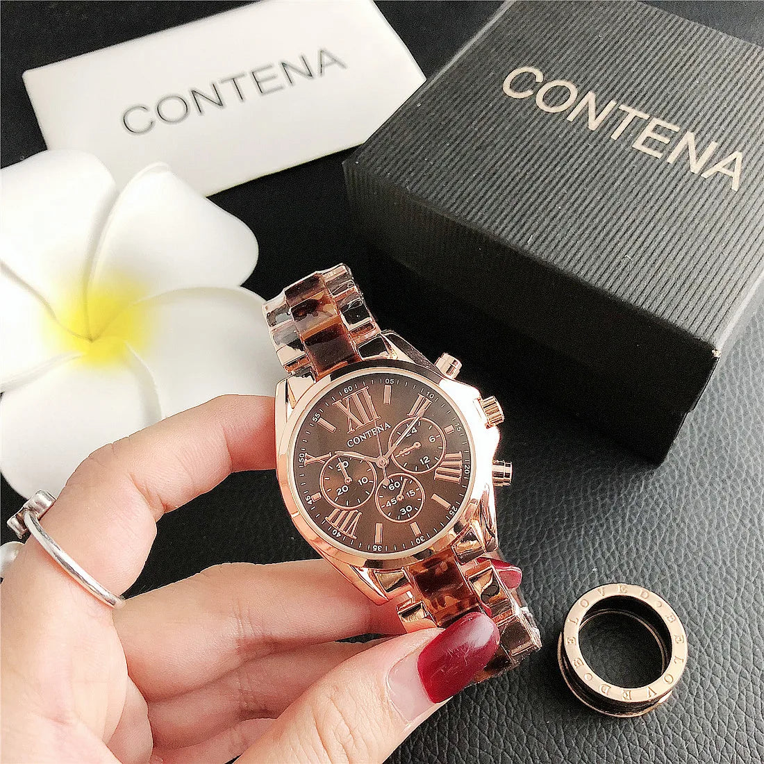 New Creative Watch Women Watches Luxury Rose Gold Quartz Ladies Watches Stainless Steel Bracelets Wristwatches Reloj Mujer