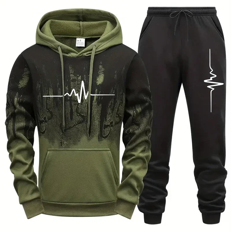 High Quality Men's Tracksuit Casual Jogging Men Versatile Sweatshirts Sweat Pants Fashion Comfort Daily Sports Simple Hoodie Set