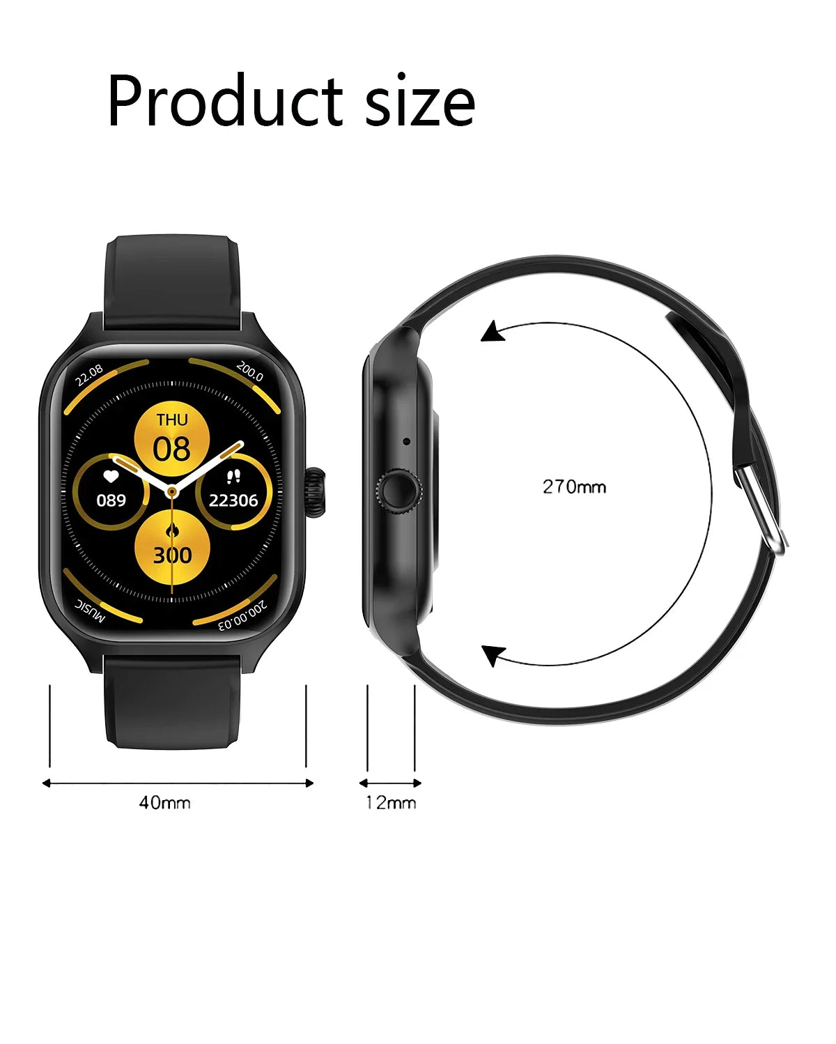 2024 Bluetooth Answer Call Smart Watch Men 1.73 inch Full Touch Fitness Tracker Waterproof Sport Smartwatch Women PK GTS4 Pro
