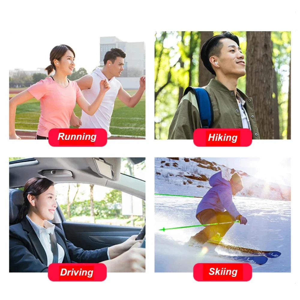 Mini Sleep Wireless Bluetooth Headphones TWS Headsets With Mic Stereo Sport In-ear EarphoneLong Standby HD Call Earbuds Game
