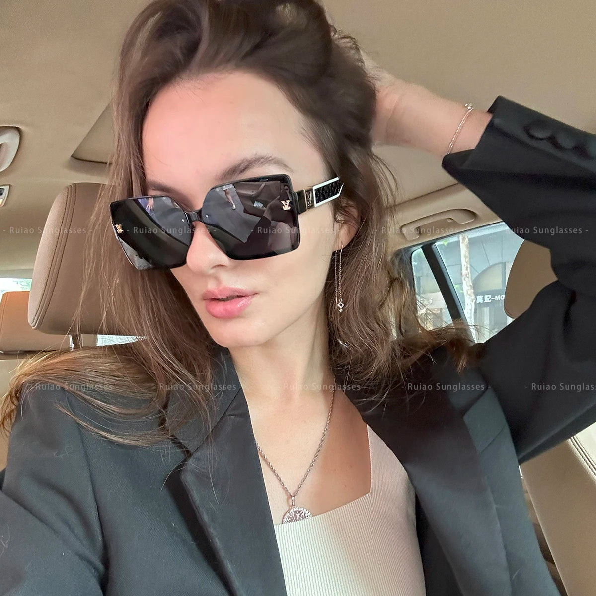 sunglasses for women glasses brand 2024 woman women's retro shades
