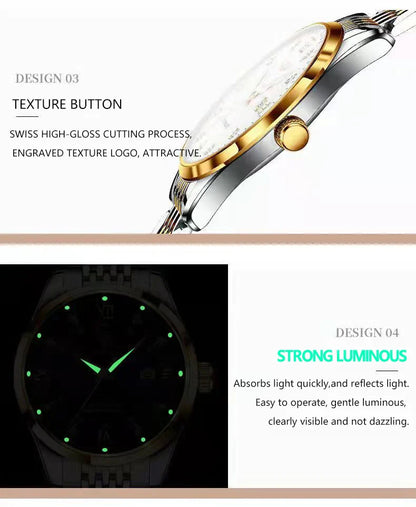 POEDAGAR Luxury Woman Watch Waterproof Stainless Steel Luminous Date Ladies Watch Fashion Simple Casual Women’s Quartz Watches