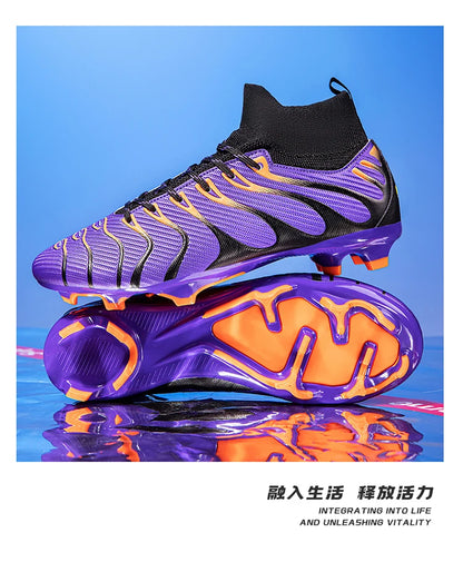 Soccer Cleats Men Sneakers Soccer Shoes Breathable Adult Kids TF/FG Football Boots