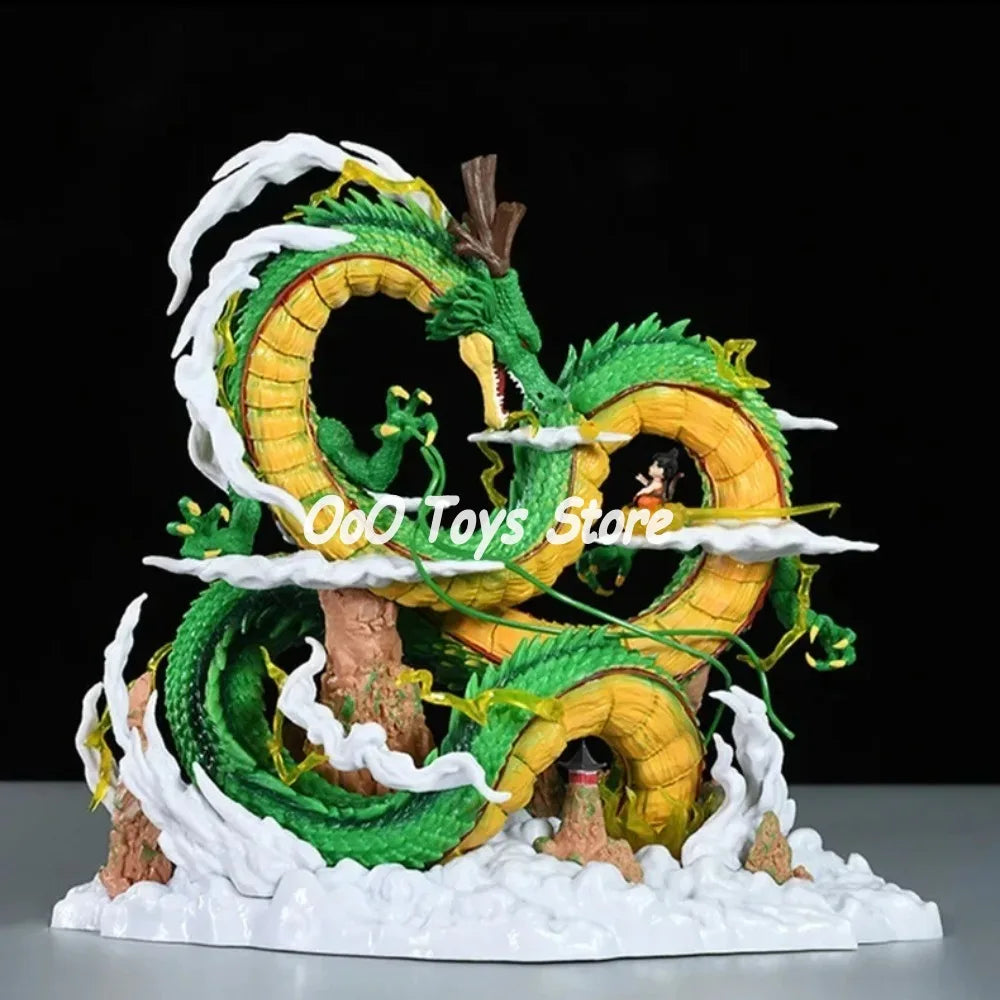 23cm/9.05in Anime Dragon Ball Z Shenron Figure Goku And Shenron Action Figurine Model Pvc Statue Doll Collection Toy Gifts