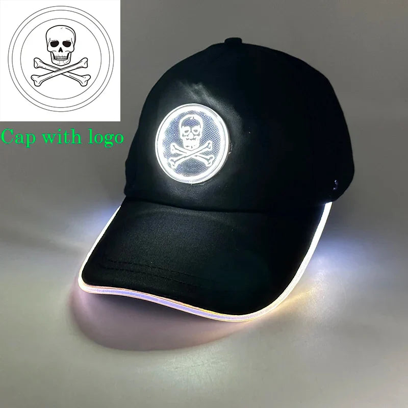 Wholesale Baseball Caps Night Glow Light Cap Boys Girls Fashion Headwear Costumes Accessory Caps Hats