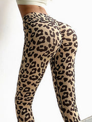 Workout Fitness Leggins Leopard Printed Outfits Yoga Pants Leggings Women