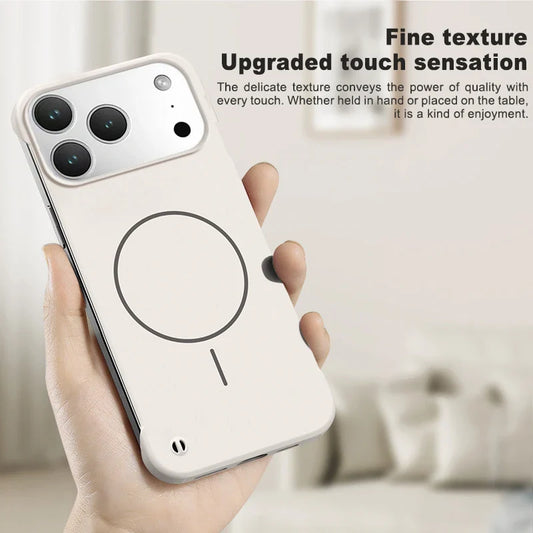 For iPhone 17 Magsafe Frameless Magnetic Wireless Charging Phone Case For iPhone 17 Air Pro Max Slim Hard Back Cover