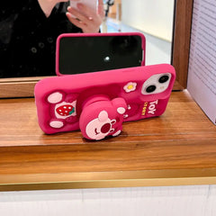 For iPhone 15 Pro Max 15 11 12 Pro 13 14 Pro Max 13Pro 3D Stitch Kitty Face Grip