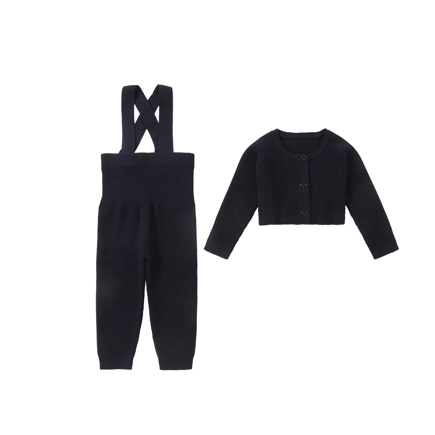AP Baby British Knit Coordinate Collection Baby Kids Modal Romper Cute Knitting Cardigan and Overalls Pants
