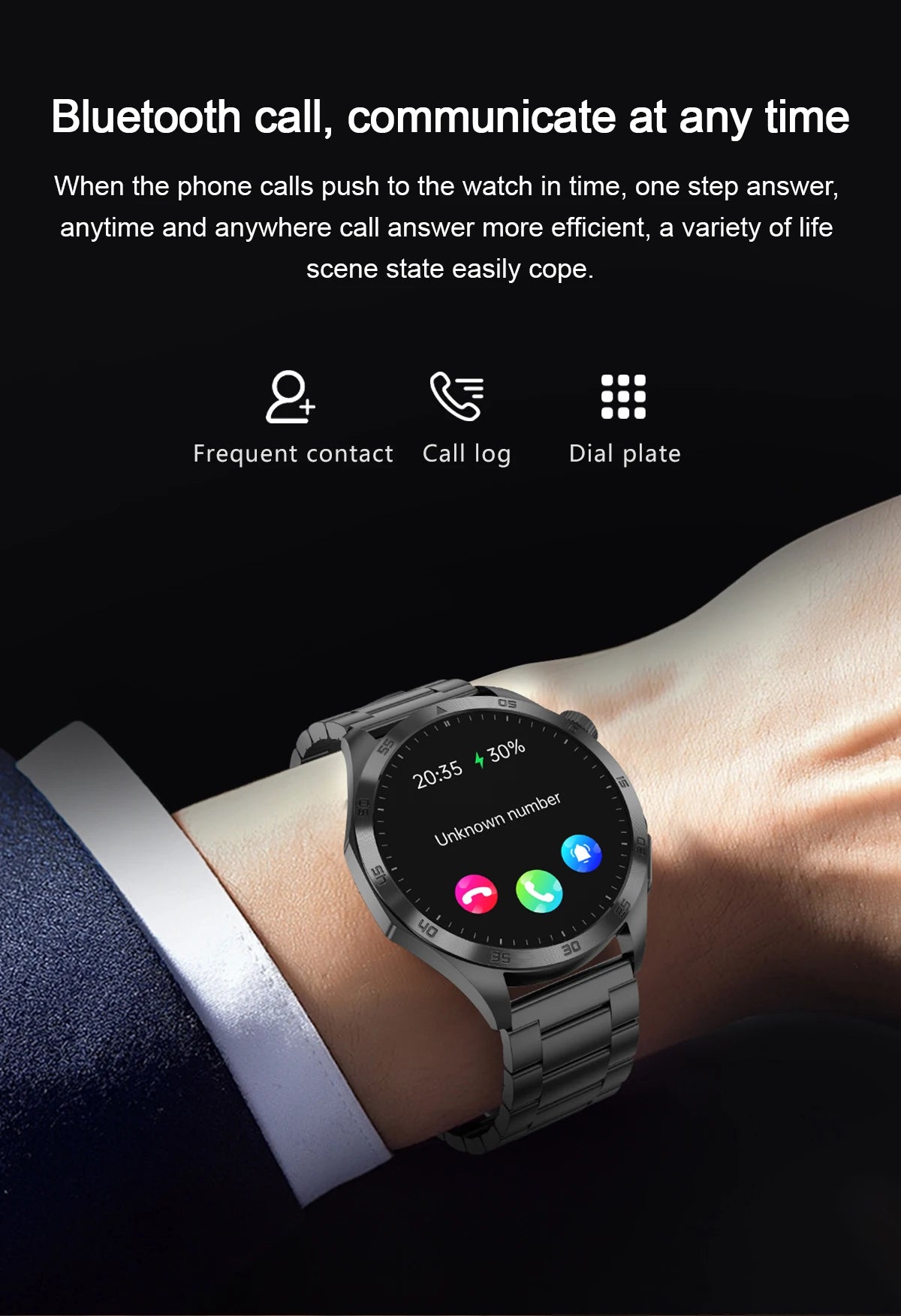 GUHUAVMI NEW Fashion Health Expert Laser iagnosis Smart Watch Men ECG+PPG Three highs  Blood Pressure Heart Rate HD Call Watches
