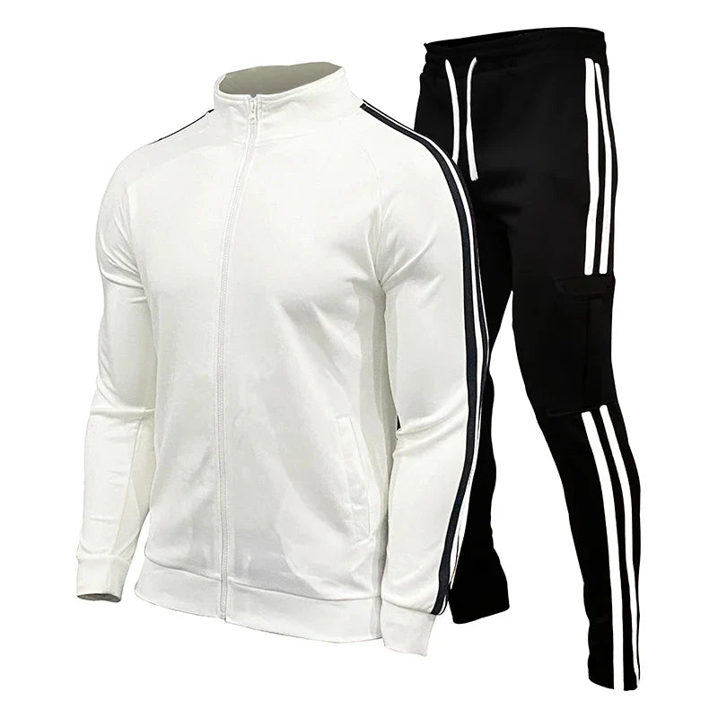 2025 men's new jogging suit, sweater, hoodie, jacket, sweatpants, 2-piece suit, men's fashion casual autumn and winter jacket.