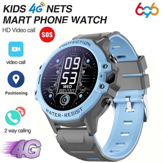 Kids 4G Video Call Chat Smart Watches Student 1.28" Waterproof  WIFI LBS Location 700Mah Battery Calculator Children Smartwatch