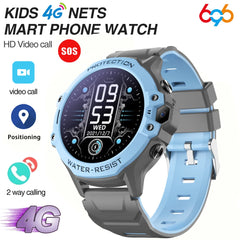 Kids 4G Video Call Chat Smart Watches Student 1.28" Waterproof  WIFI LBS Location 700Mah Battery Calculator Children Smartwatch