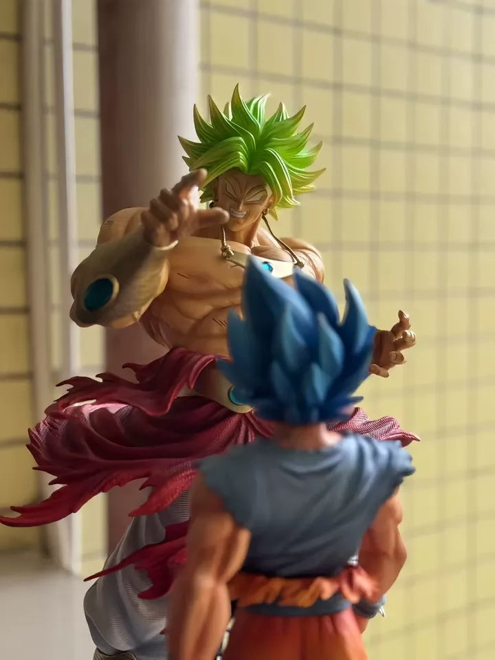 50CM  Dragon Ball Breaking Circle Broly Figure JT Statue Brother Super Saiyan GK Statue Model Ornament Boy Gift