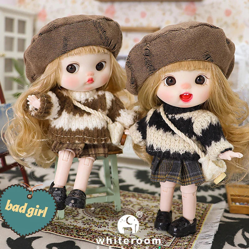 Mini Ob11 Bjd Doll Accessories Obitsu 11 Clothes Dolls For Girls Boy Toys Baby Kawaii Anime Toy Cute Items Miniature Costume