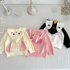 Product Boys And Girls Lovely Animal Jacket  Kids  Hooded Long Sleeved Cardigan