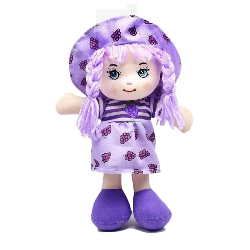 25cm Cartoon Kawaii Fruit Skirt Hat Rag Dolls Soft Cute Cloth  for Baby Pretend Play Girls Birthday Christmas Gifts
