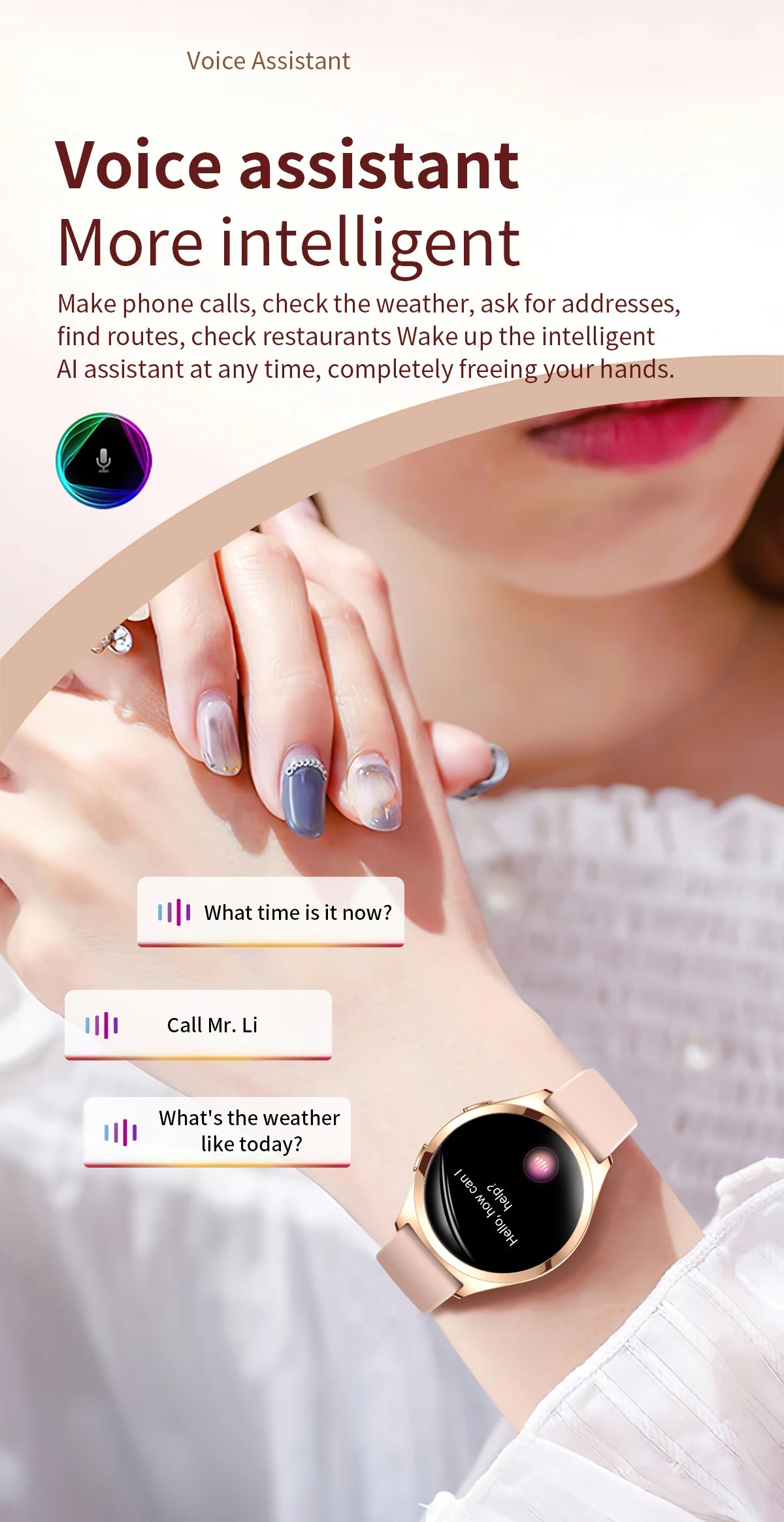 LIGE Luxury 1.27" HD Screen Smart Watch Women Waterproof Bluetooth Call Women’s Bracelet Sports Health Monitor Ladies Smartwatch