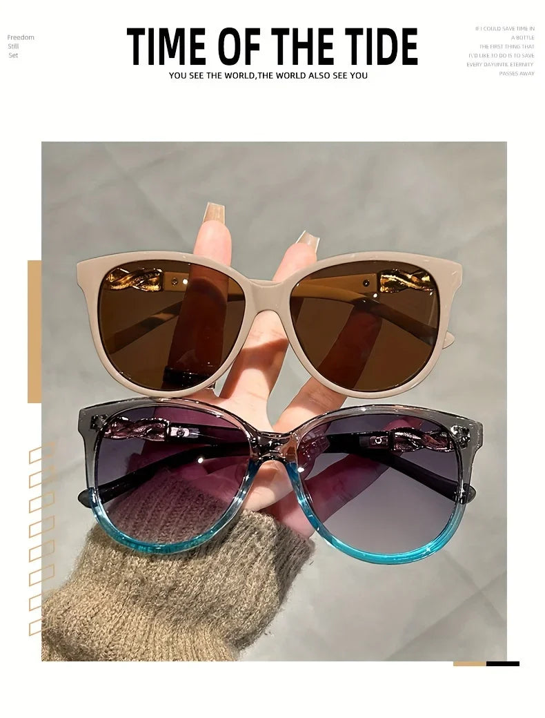 Women's Cat Eye Sunglasses Retro Butterfly Sunglasses Women's Fashion Mountaineering Sunglasses