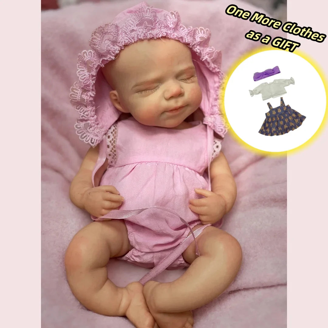 2 Sets Clothes & Washable Pascale Whole Body Silicone Bebe Reborn Girl With Open Mouth Soft Touch Newborn Silicone Girl Doll
