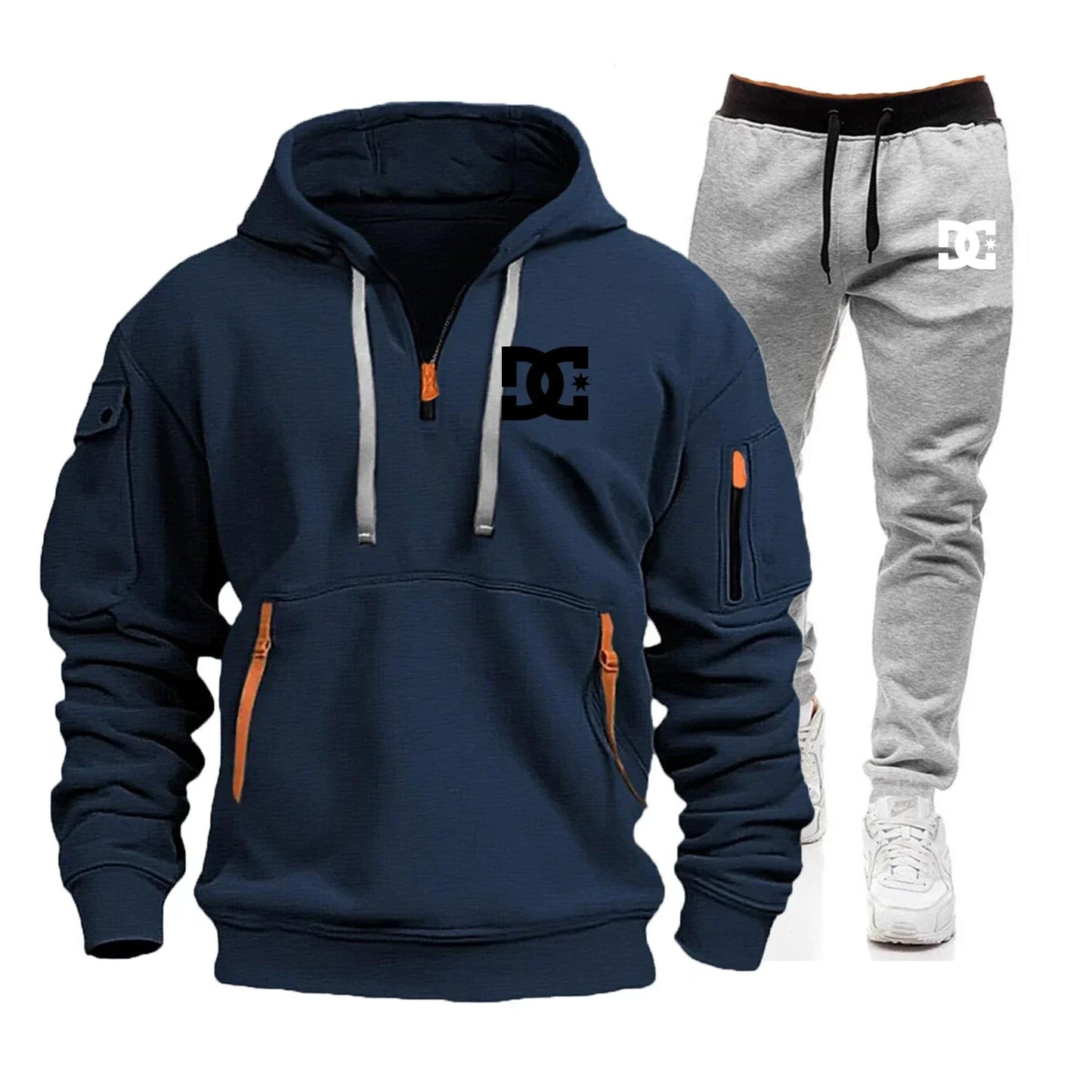 Men's hoodie sets for autumn and winter, featuring casual, fashionable, comfortable and personalized jogging suits and sport pan