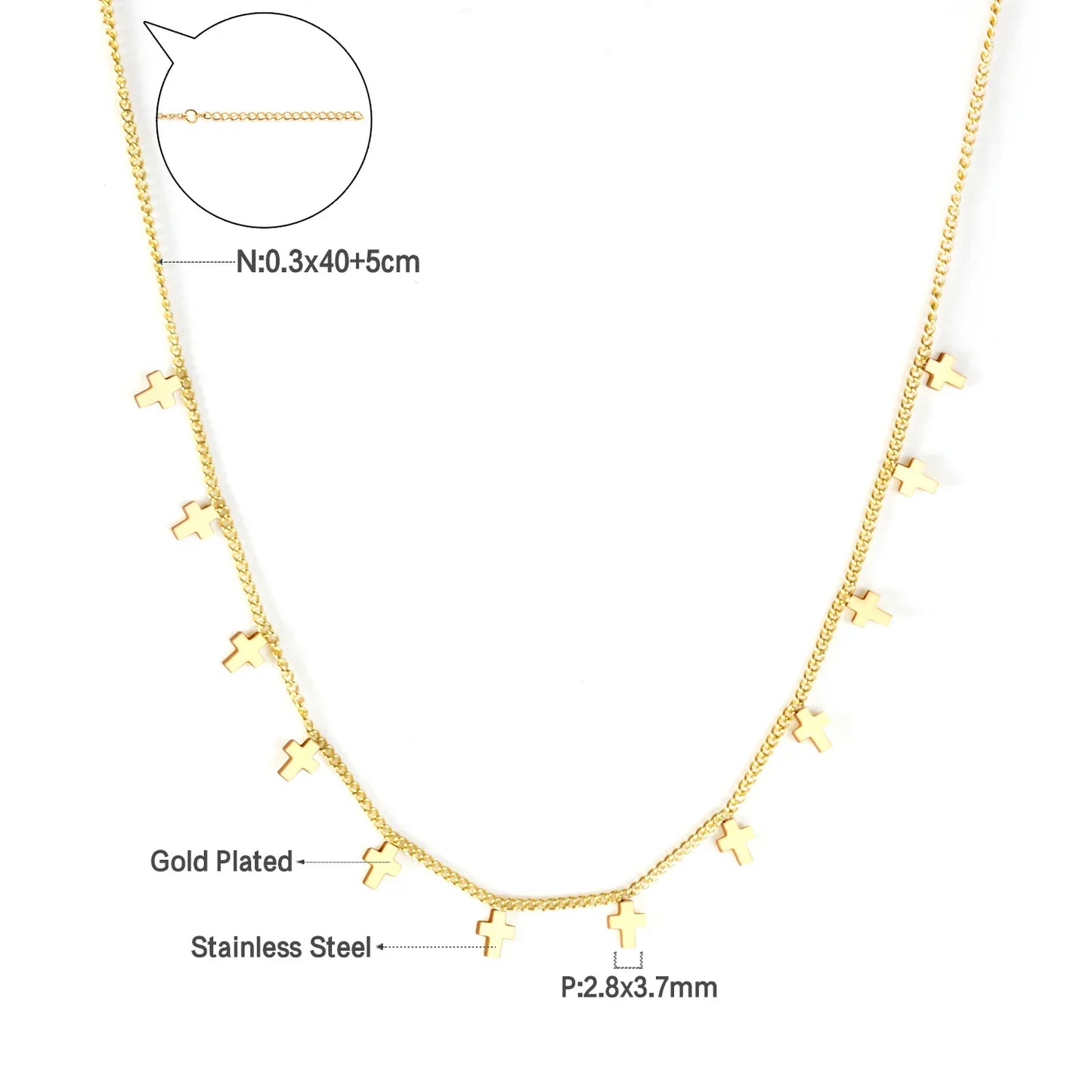 LUXUKISSKIDS Woman Collier бижутерия Golden Chains Necklaces Bohemia Star Heart Elegant Stainless Steel Jewelry Trendy