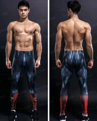 Rashguard Men Compression Tight Leggings Running Sports Male Fitness Jogging Pants