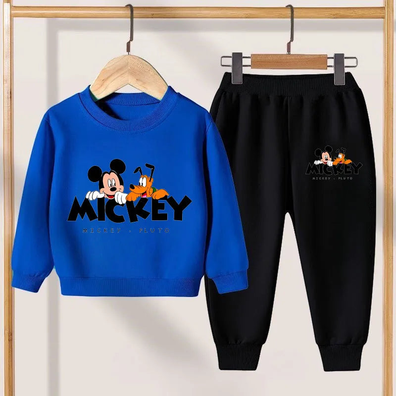 Print Spring New Children's Clothing Sets Breathable Boys O Neck Hoodies Long Pant Two Piece Suit Kids Casual Tracksuit