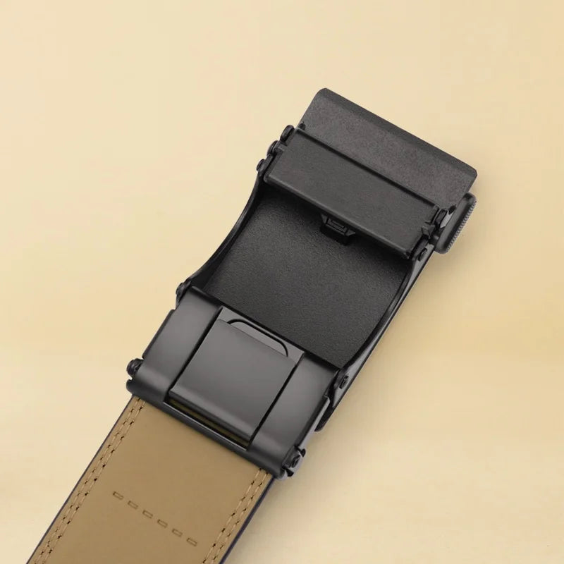 OYIFAN Brand Leather Belts for Men 115cm-145cm Automatic belt with ratchet strap Top quality belts, luxury belts for men