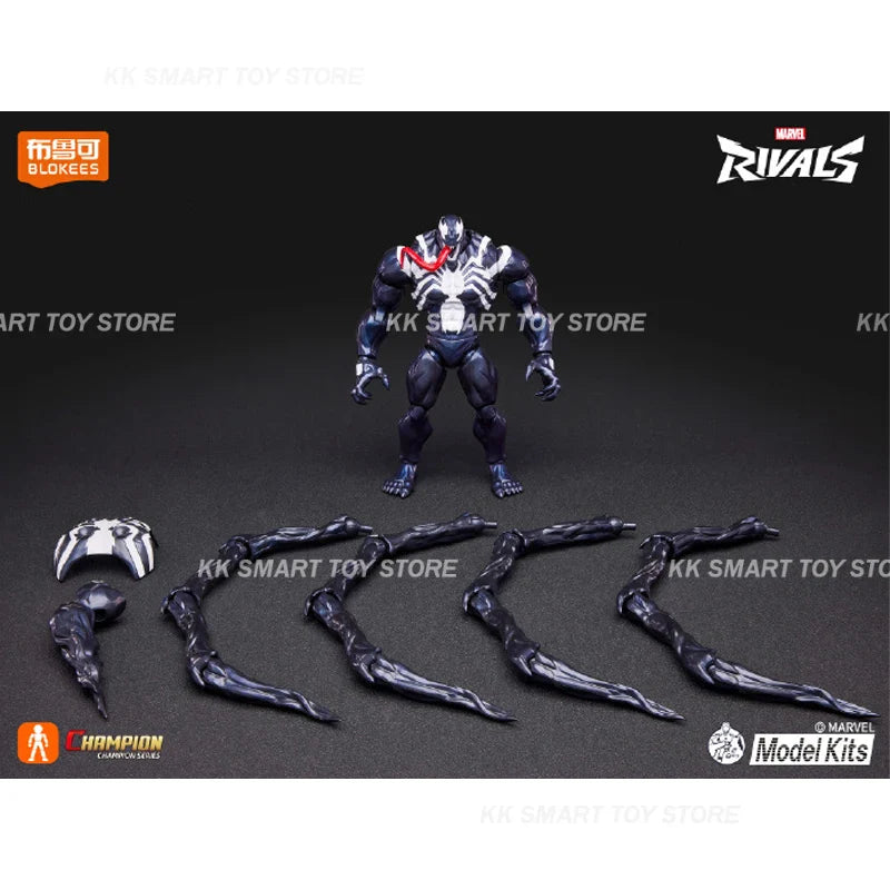 New Blokees Marvel Rivals Champion Class Spider-Man Venom Model Kit Buildable Action Figure Blind Box Collectible Assembly Toys