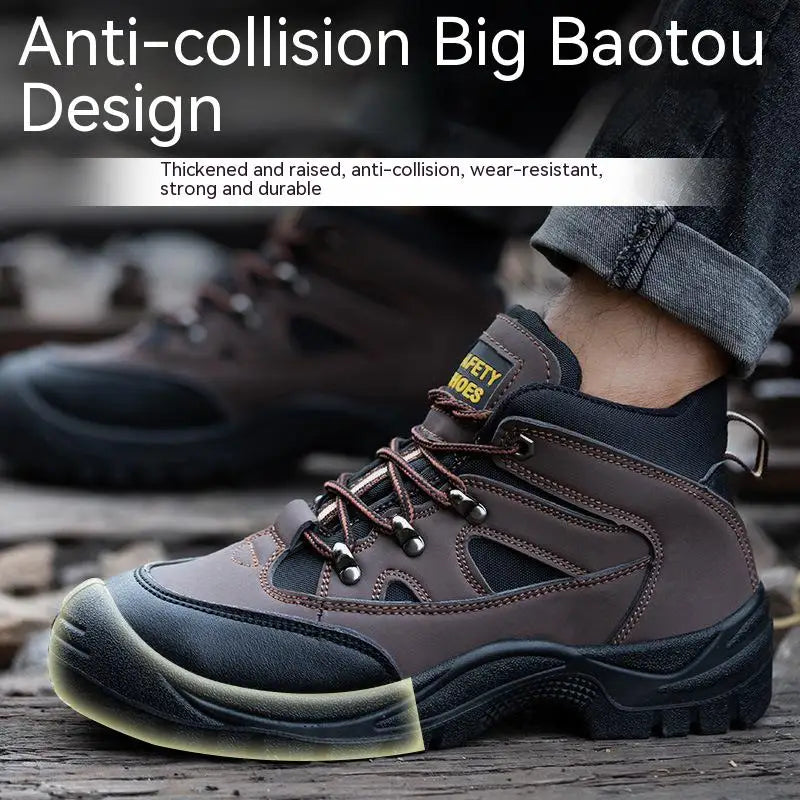 Lightweight Men Safety Botas Men Work Safety Shoes Anti-puncture Steel Toe Cap Non Slip Work Sneakers Male Tactical Boots